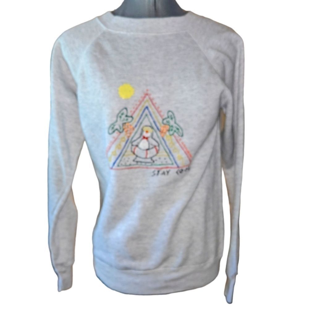 Vintage 80s puffy paint penguin stay cool sweatshirt 🐧